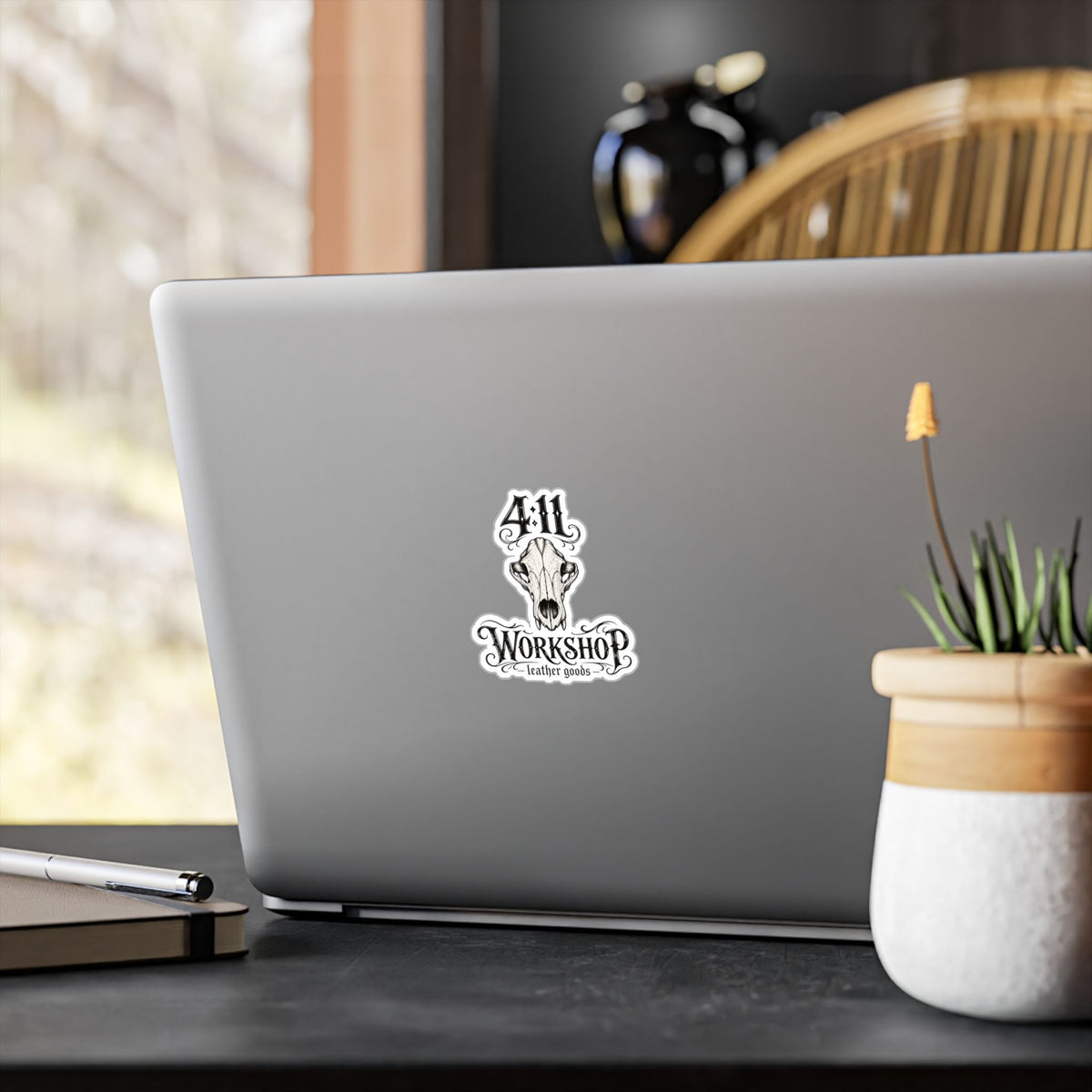 Vinyl Bear Skull Logo